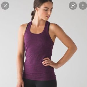 Lululemon swiftly tech racerback purple black 6